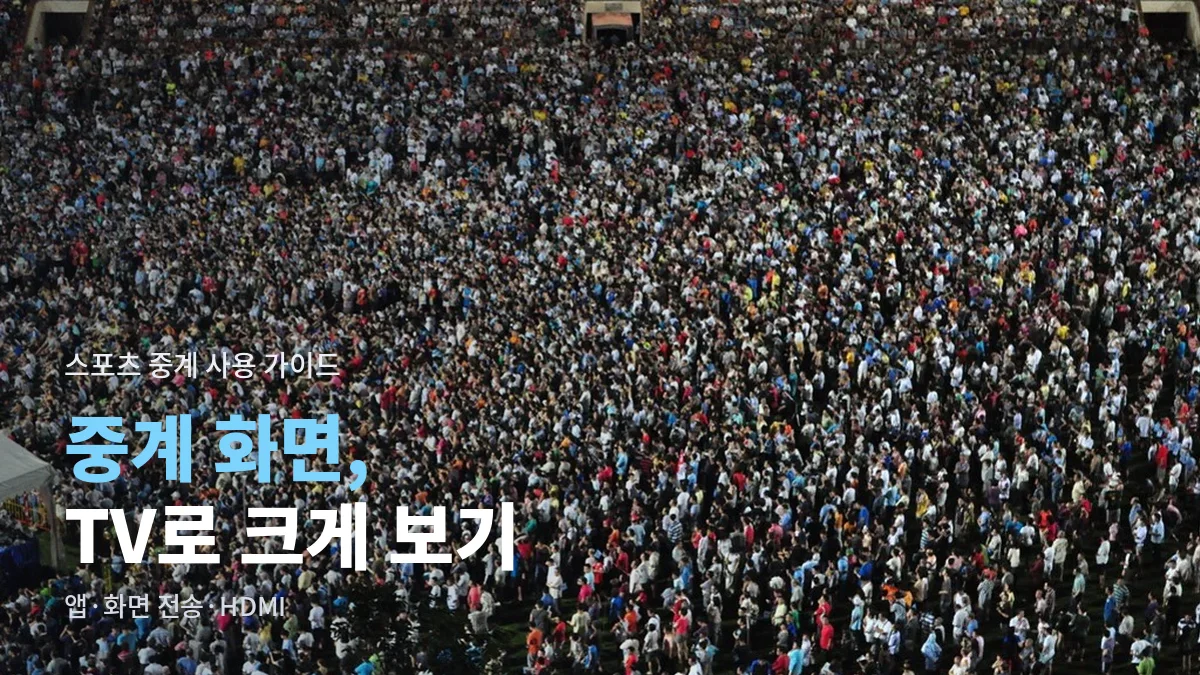 스포츠 중계를 거실 TV로 크게 보는 법 대표 이미지